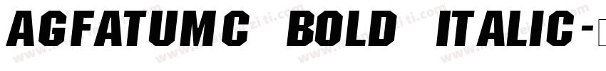 AGFatumC Bold Italic字体转换